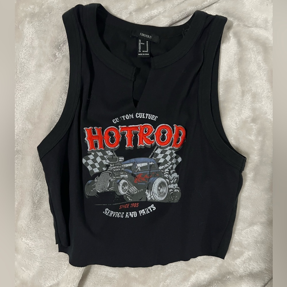 forever 21 notch crop tank top